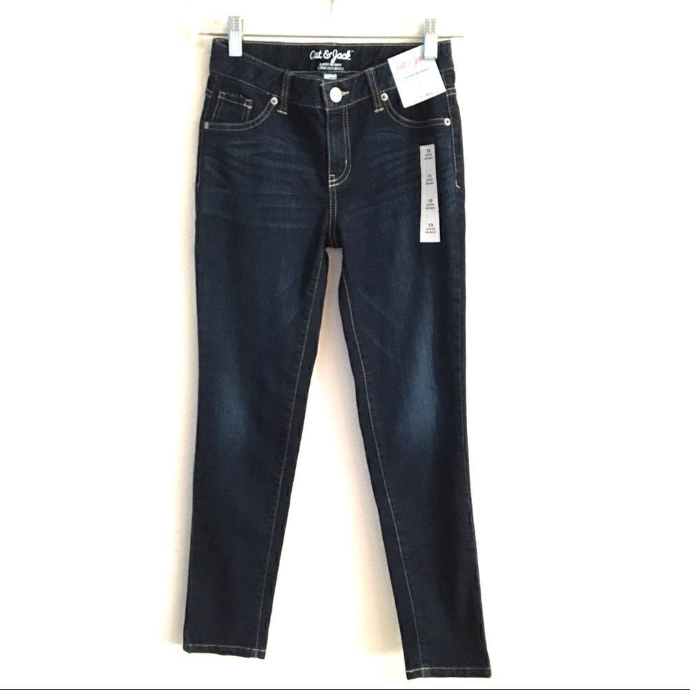 Cat & Jack super skinny dark wash jeans 12